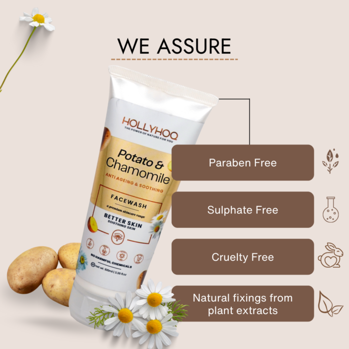 We assure - Potato face wash with Chamomile is paraben free, sulphate free and cruelty free